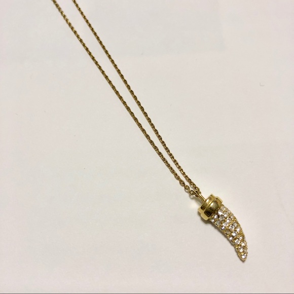 michael kors gold horn necklace